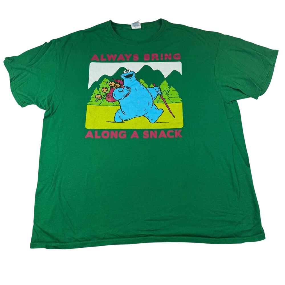 Vintage Cookie Monster Hiking Tee Delta Pro Weight XL Green